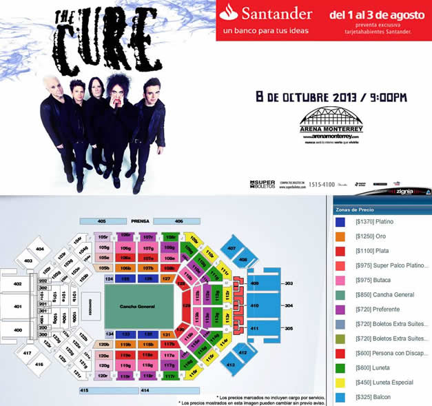 Ya hay precios de los boletos para The Cure en la Arena Monterrey