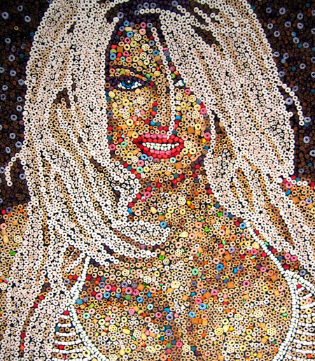 Pamela Anderson cereal art